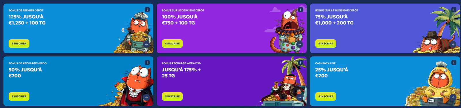 Bonus et promotions de Galleon Casino