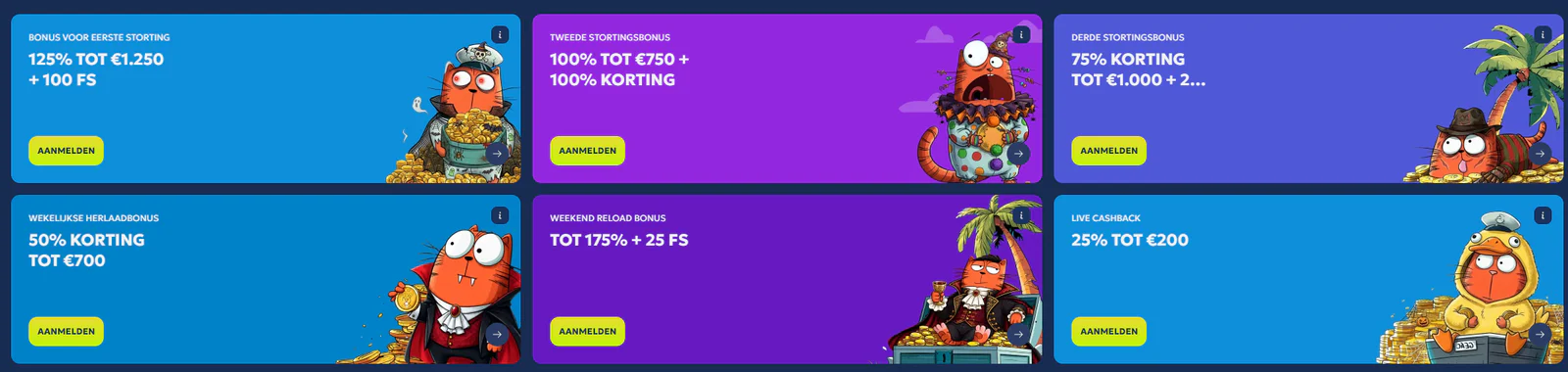 Onze bonussen en promoties bij Galleon Casino